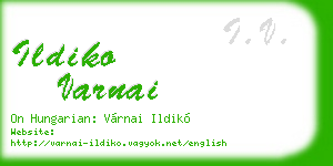 ildiko varnai business card